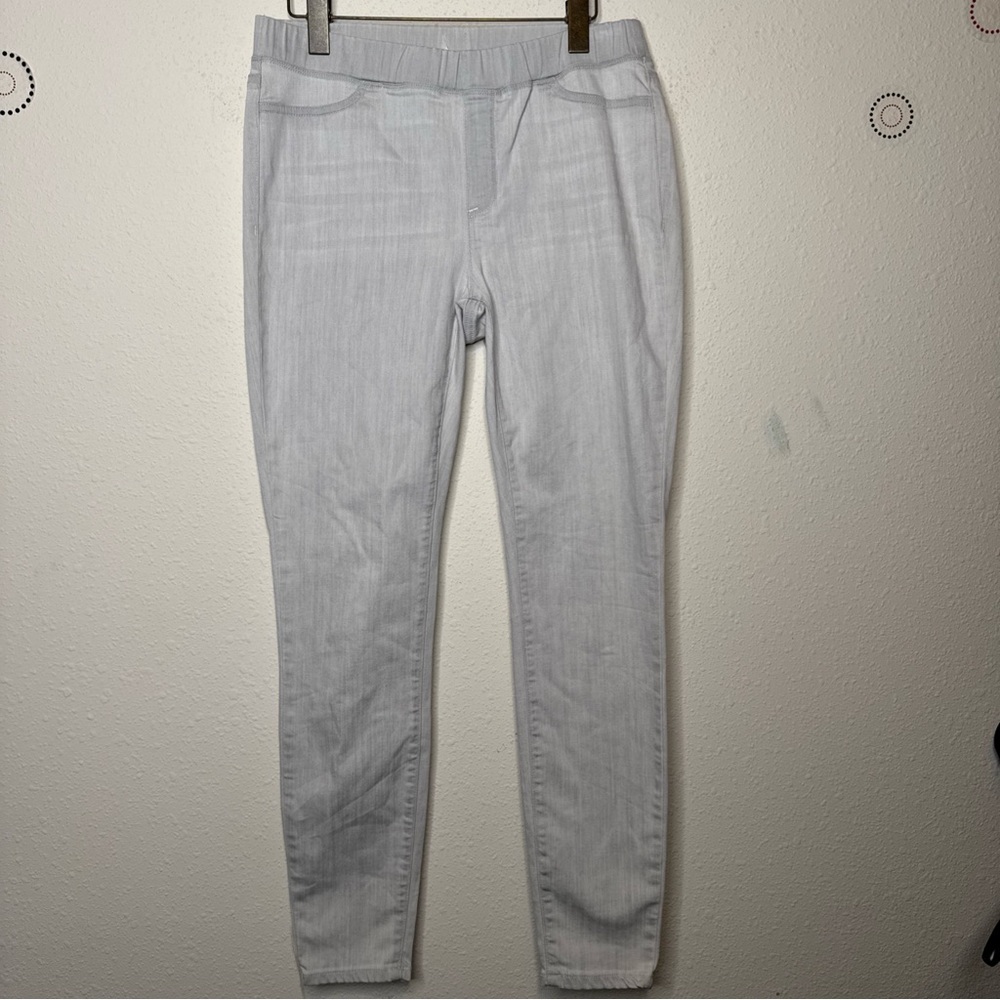 EILEEN FISHER $168  Light Gray Stretch Cotton Pull On Jeans‎ Pants Size small